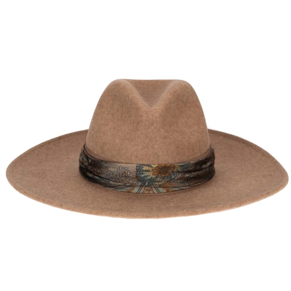 Bandana Cover Band Wool Felt Fedora - Picture 3 of 12